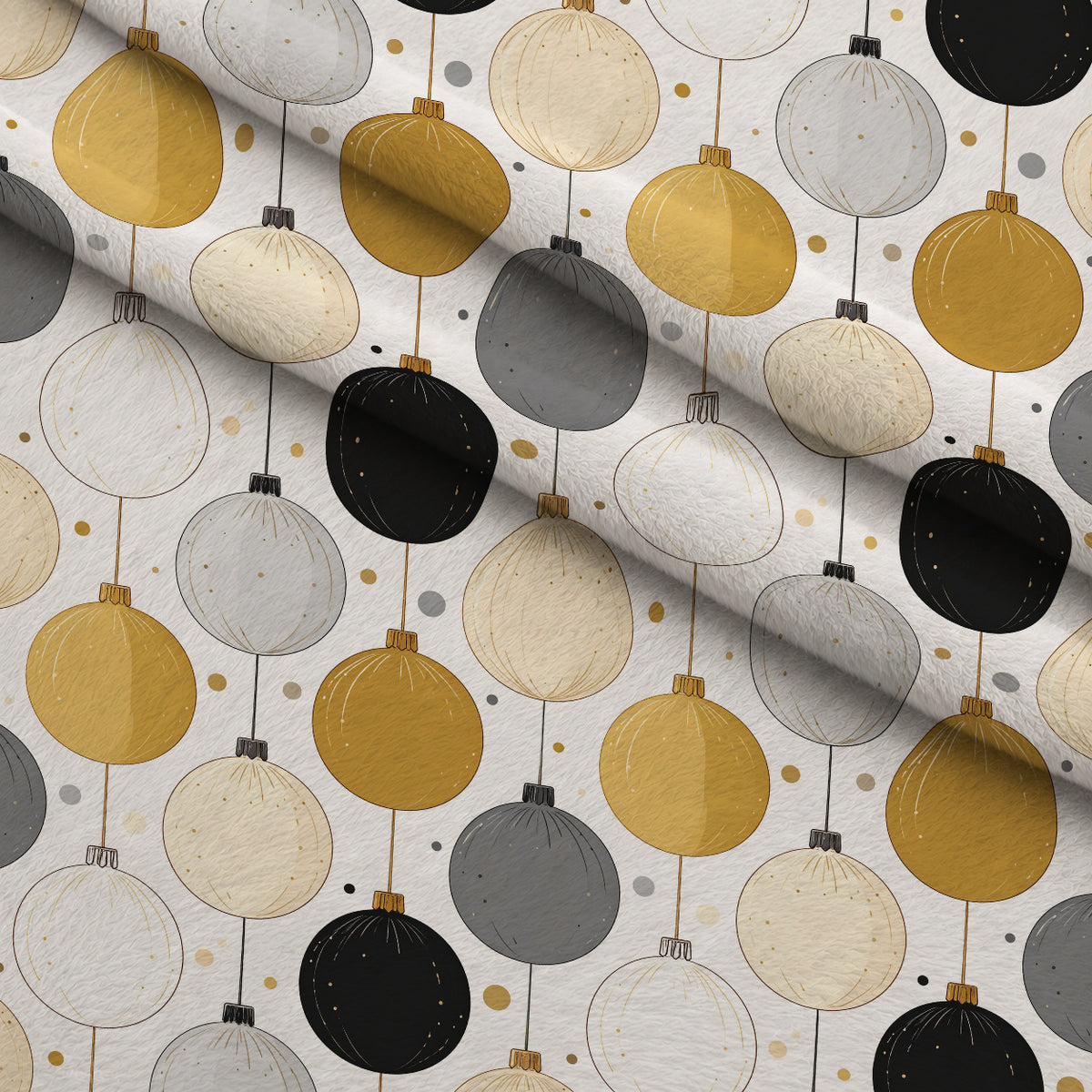 Midnight Gilded Noel Pattern 23 Minky Fabric — plush minky folded close-up preview (mv-minky-v1:lying)