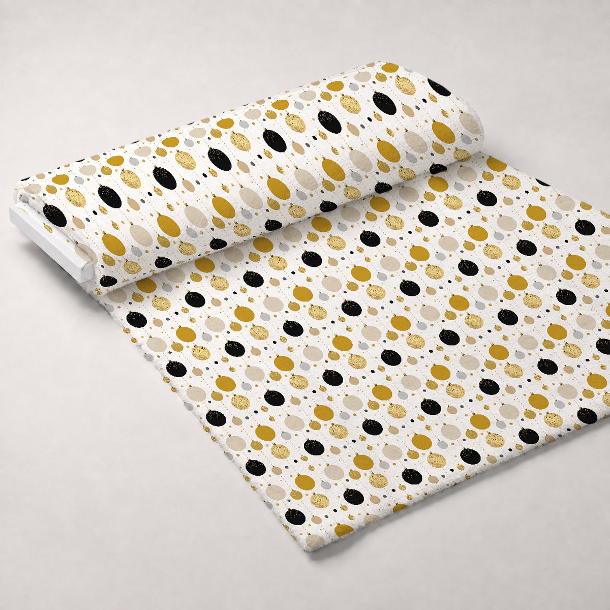 Midnight Gilded Noel Pattern 24 Minky Fabric — plush minky unrolled bolt preview (mv-minky-v1:bolt)