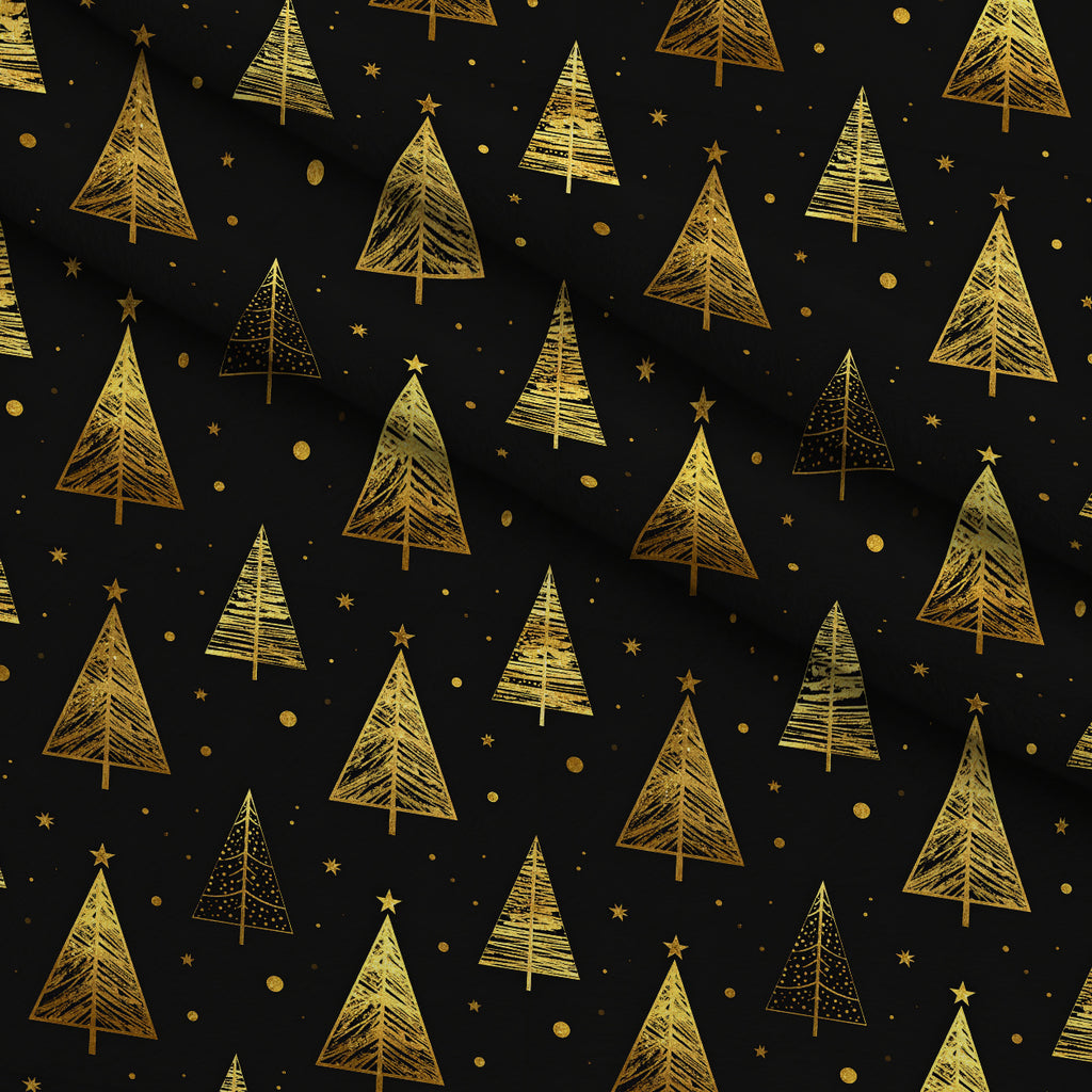 Midnight Gilded Noel Pattern 25 Minky Fabric — plush minky folded close-up preview (mv-minky-v1:lying)