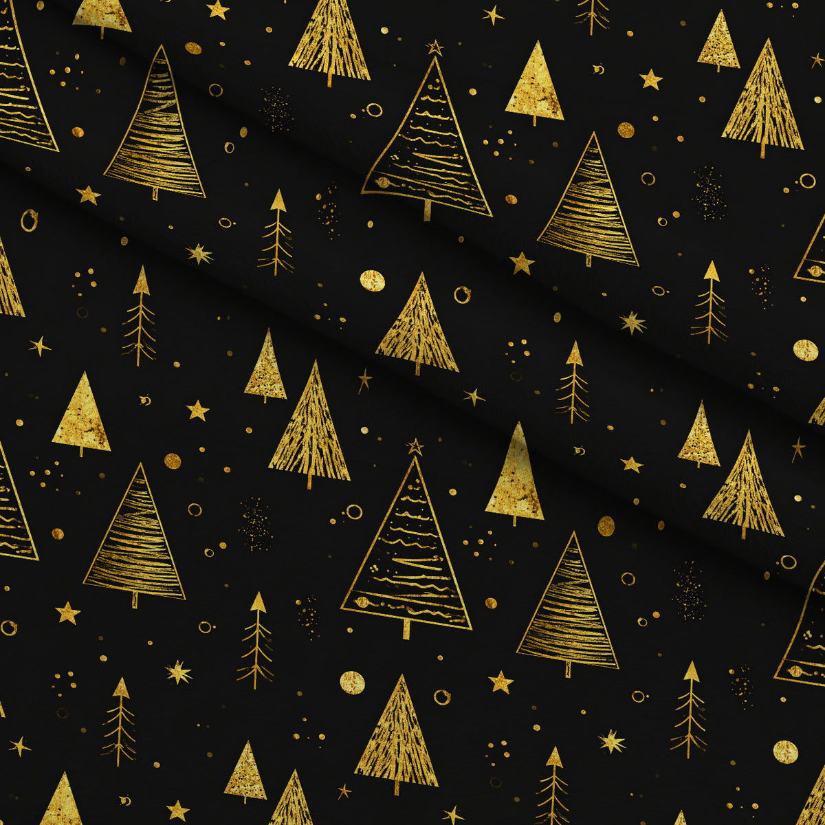 Midnight Gilded Noel Pattern 26 Minky Fabric — plush minky folded close-up preview (mv-minky-v1:lying)