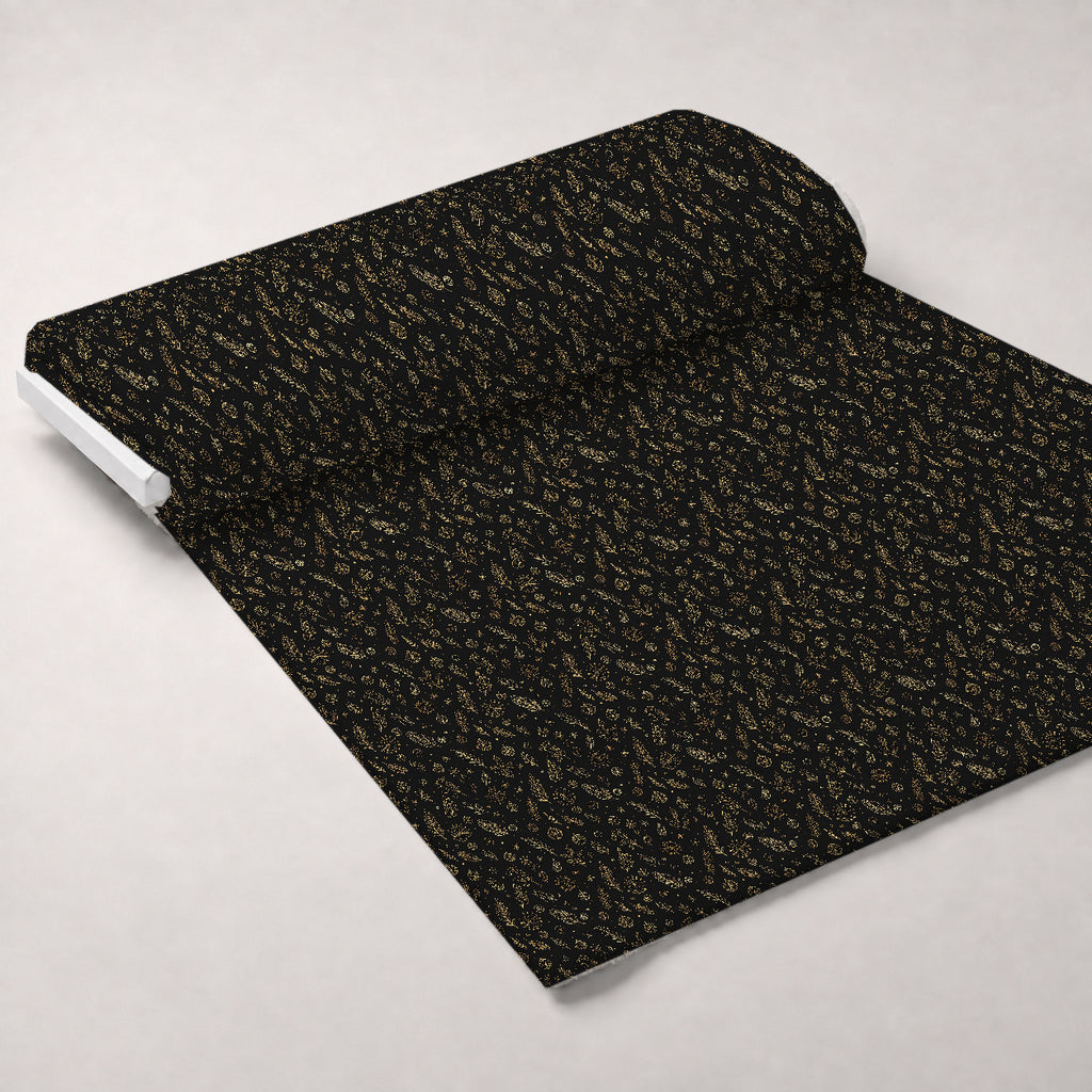 Midnight Gilded Noel Pattern 28 Minky Fabric — plush minky unrolled bolt preview (mv-minky-v1:bolt)