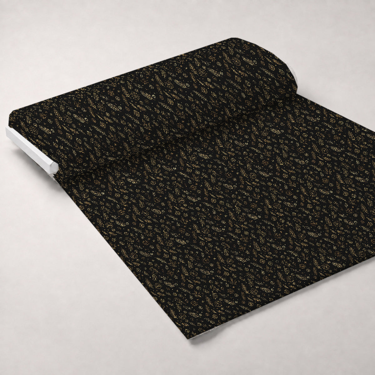 Midnight Gilded Noel Pattern 28 Minky Fabric — plush minky unrolled bolt preview (mv-minky-v1:bolt)