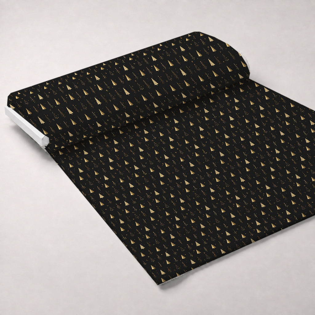 Midnight Gilded Noel Pattern 3 Minky Fabric — plush minky unrolled bolt preview (mv-minky-v1:bolt)
