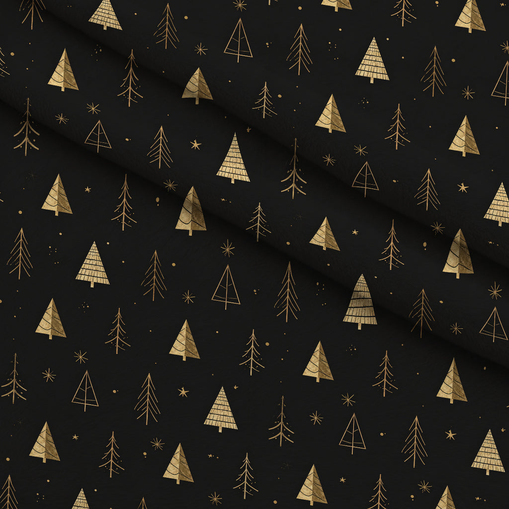 Midnight Gilded Noel Pattern 3 Minky Fabric — plush minky folded close-up preview (mv-minky-v1:lying)