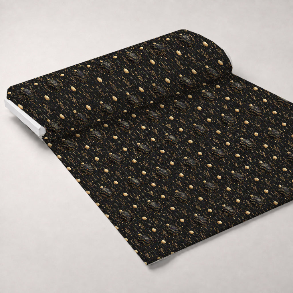 Midnight Gilded Noel Pattern 5 Minky Fabric — plush minky unrolled bolt preview (mv-minky-v1:bolt)
