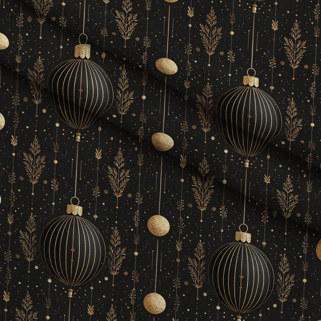 Midnight Gilded Noel Pattern 5 Minky Fabric — plush minky folded close-up preview (mv-minky-v1:lying)