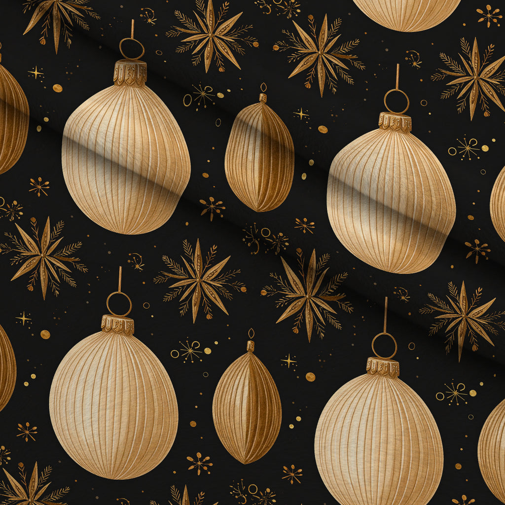 Midnight Gilded Noel Pattern 8 Minky Fabric — plush minky folded close-up preview (mv-minky-v1:lying)