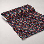 Midnight Meadow Gallop Pattern 1 Minky Fabric — plush minky unrolled bolt preview (mv-minky-v1:bolt)