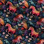 Midnight Meadow Gallop Pattern 1 Minky Fabric — plush minky folded close-up preview (mv-minky-v1:lying)