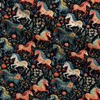 Midnight Meadow Gallop Pattern 12 Minky Fabric — plush minky folded close-up preview (mv-minky-v1:lying)