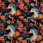 Midnight Meadow Gallop Pattern 5 Minky Fabric — plush minky folded close-up preview (mv-minky-v1:lying)