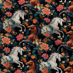 Midnight Meadow Gallop Pattern 6 Minky Fabric — plush minky folded close-up preview (mv-minky-v1:lying)