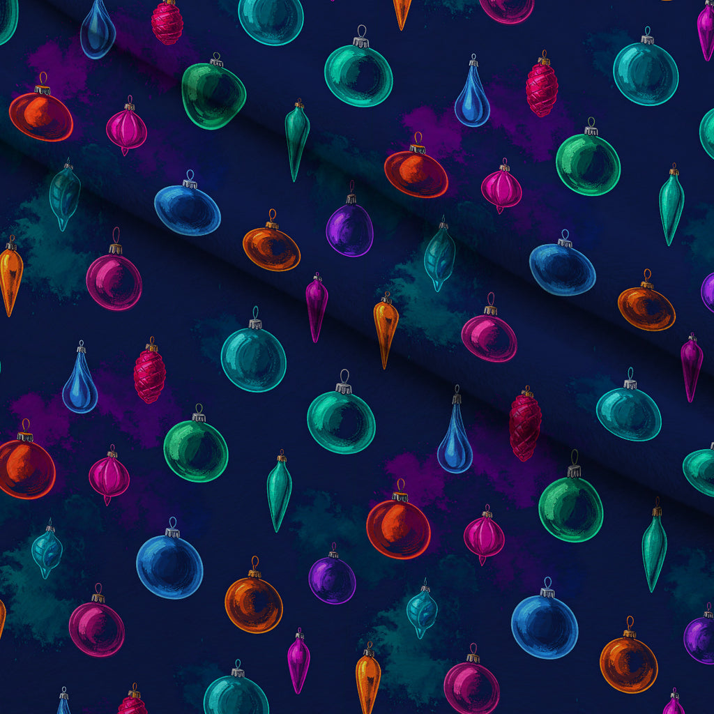 Midnight Merry Lights Pattern 14 Minky Fabric — plush minky folded close-up preview (mv-minky-v1:lying)