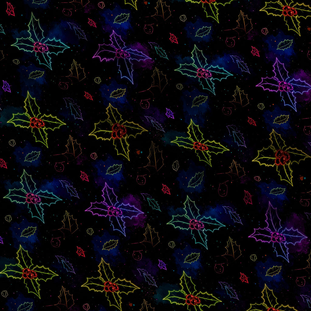 Midnight Merry Lights Pattern 16 Minky Fabric — plush minky folded close-up preview (mv-minky-v1:lying)