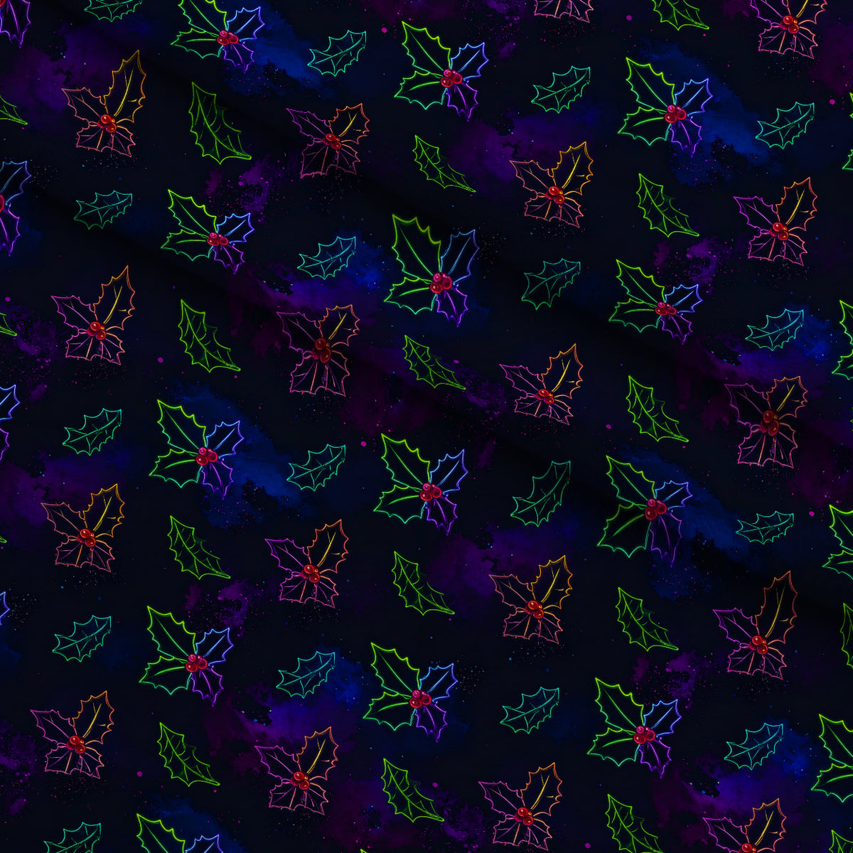 Midnight Merry Lights Pattern 17 Minky Fabric — plush minky folded close-up preview (mv-minky-v1:lying)