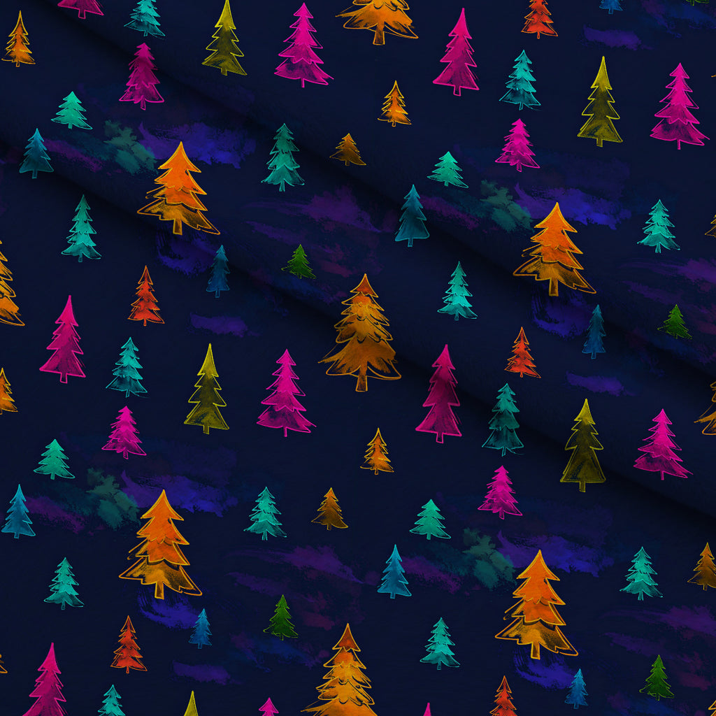 Midnight Merry Lights Pattern 18 Minky Fabric — plush minky folded close-up preview (mv-minky-v1:lying)