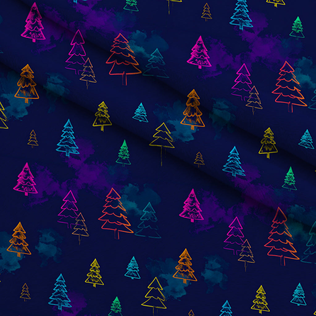 Midnight Merry Lights Pattern 19 Minky Fabric — plush minky folded close-up preview (mv-minky-v1:lying)