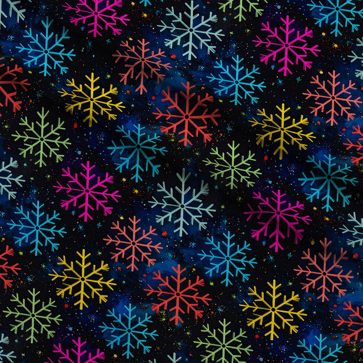 Midnight Merry Lights Pattern 2 Minky Fabric — plush minky folded close-up preview (mv-minky-v1:lying)