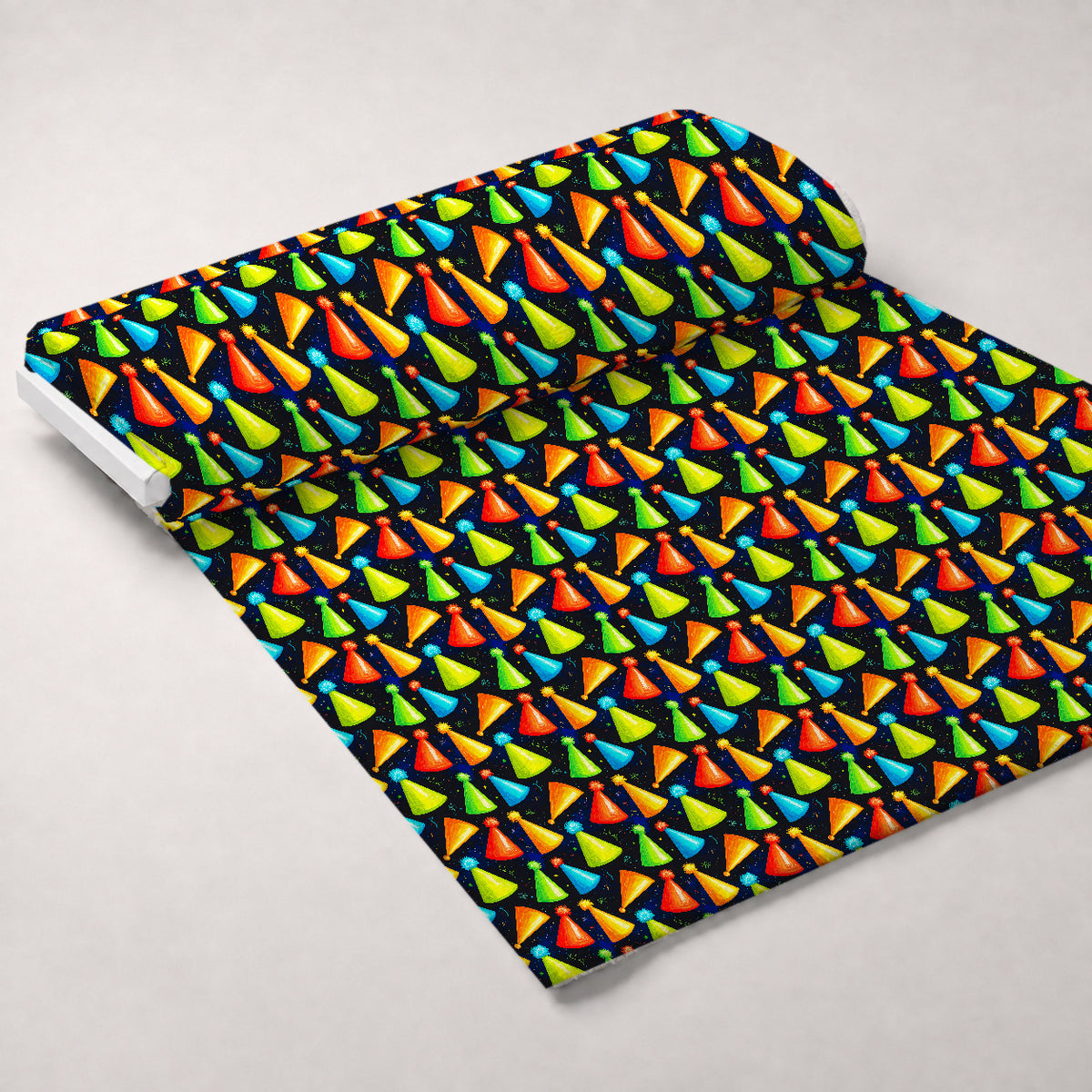 Midnight Merry Lights Pattern 22 Minky Fabric — plush minky unrolled bolt preview (mv-minky-v1:bolt)