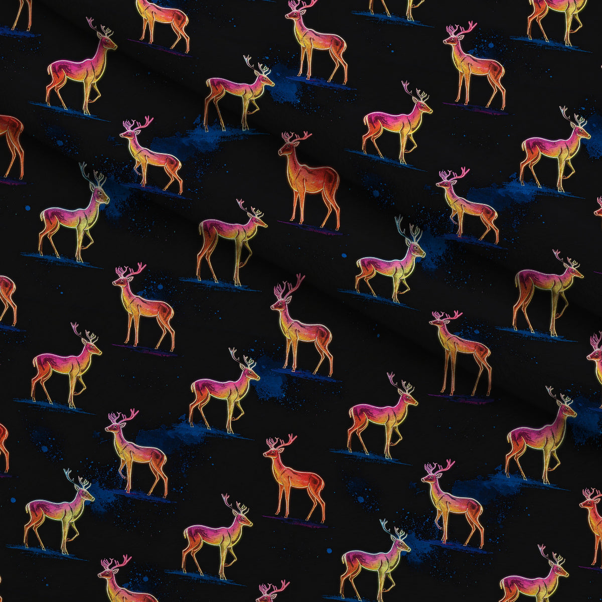 Midnight Merry Lights Pattern 27 Minky Fabric — plush minky folded close-up preview (mv-minky-v1:lying)