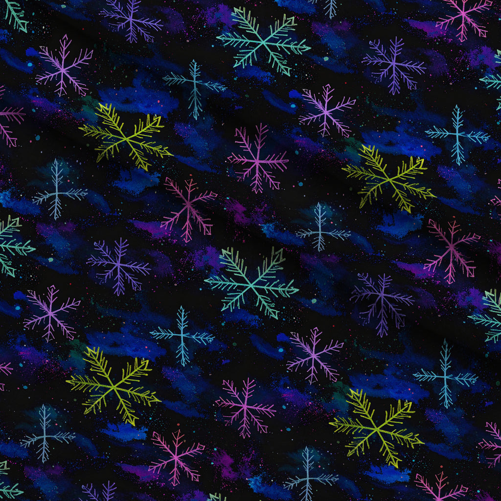 Midnight Merry Lights Pattern 28 Minky Fabric — plush minky folded close-up preview (mv-minky-v1:lying)