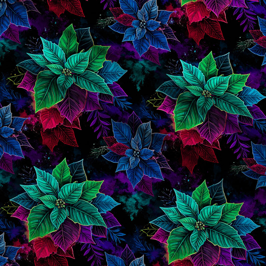 Midnight Merry Lights Pattern 8 Minky Fabric — plush minky folded close-up preview (mv-minky-v1:lying)