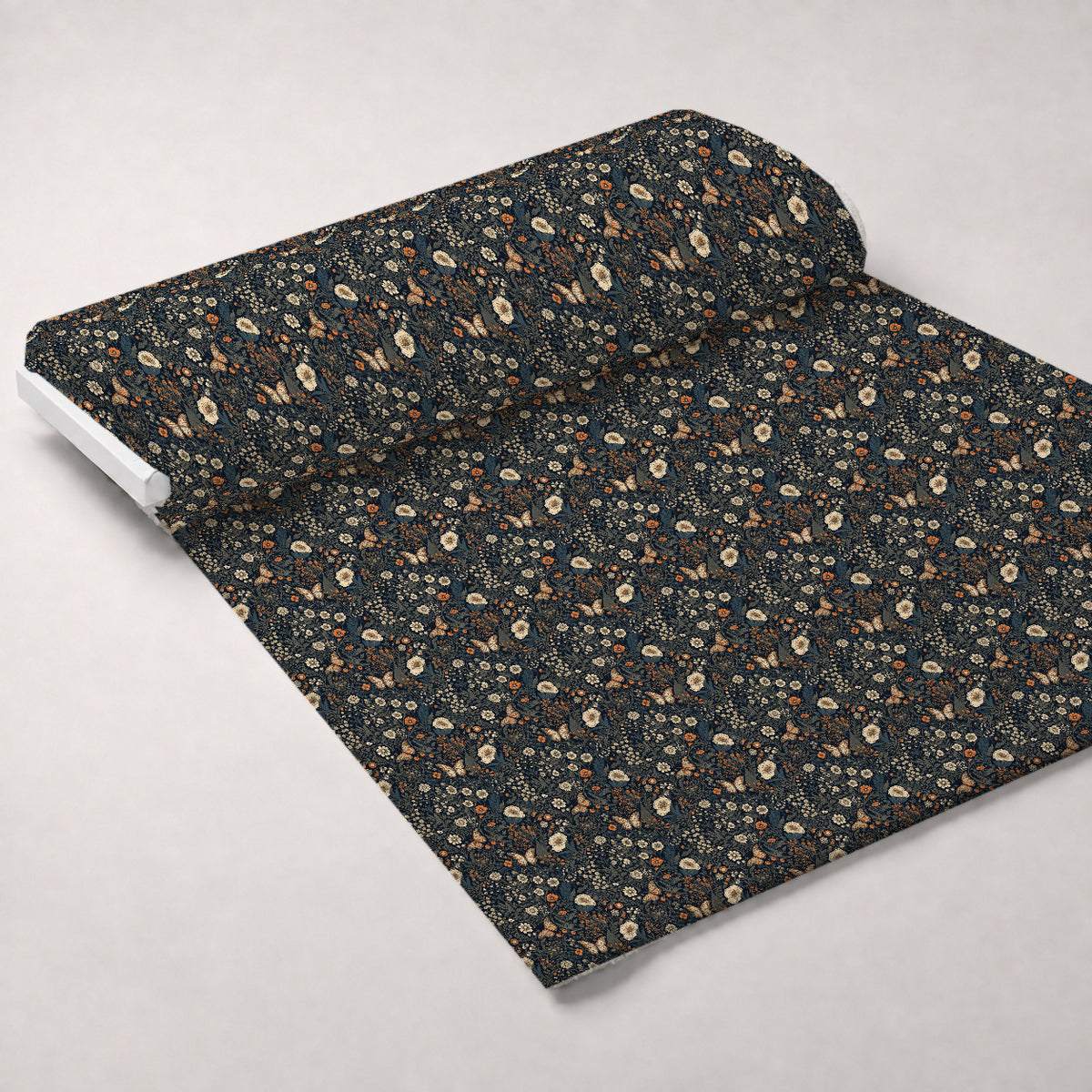Midnight Monarchs Pattern 6 Minky Fabric — plush minky unrolled bolt preview (mv-minky-v1:bolt)