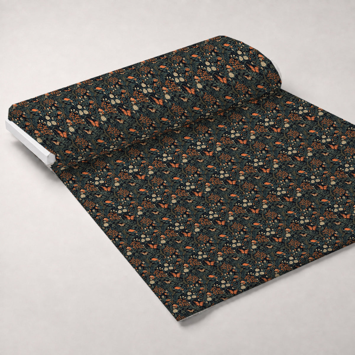 Midnight Monarchs Pattern 9 Minky Fabric — plush minky unrolled bolt preview (mv-minky-v1:bolt)