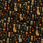Midnight Nile Cats Pattern 10 Minky Fabric — plush minky folded close-up preview (mv-minky-v1:lying)