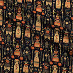 Midnight Nile Cats Pattern 13 Minky Fabric — plush minky folded close-up preview (mv-minky-v1:lying)