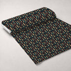 Midnight Nile Cats Pattern 15 Minky Fabric — plush minky unrolled bolt preview (mv-minky-v1:bolt)