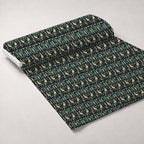 Midnight Nile Cats Pattern 7 Minky Fabric — plush minky unrolled bolt preview (mv-minky-v1:bolt)