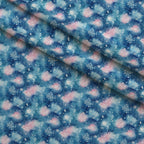 Midnight Poinsettia Pattern 1 Minky Fabric — plush minky folded close-up preview (mv-minky-v1:lying)