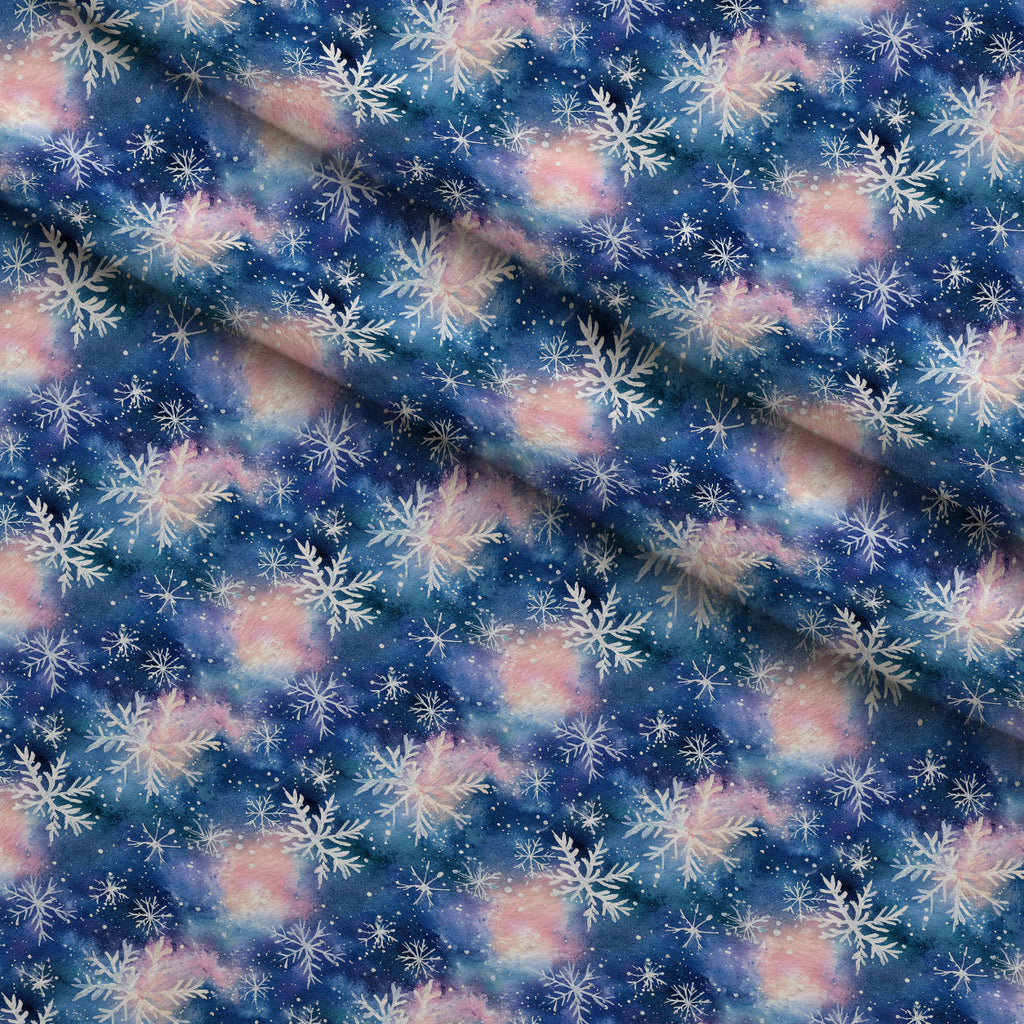 Midnight Poinsettia Pattern 2 Minky Fabric — plush minky folded close-up preview (mv-minky-v1:lying)