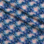 Midnight Poinsettia Pattern 2 Minky Fabric — plush minky folded close-up preview (mv-minky-v1:lying)