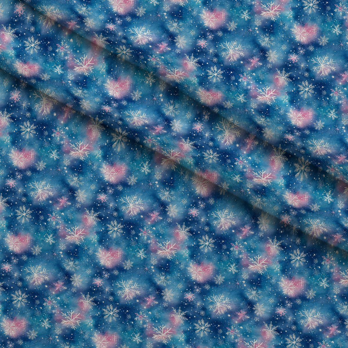 Midnight Poinsettia Pattern 4 Minky Fabric — plush minky folded close-up preview (mv-minky-v1:lying)
