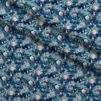 Midnight Poinsettia Pattern 7 Minky Fabric — plush minky folded close-up preview (mv-minky-v1:lying)