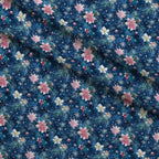 Midnight Poinsettia Pattern 8 Minky Fabric — plush minky folded close-up preview (mv-minky-v1:lying)