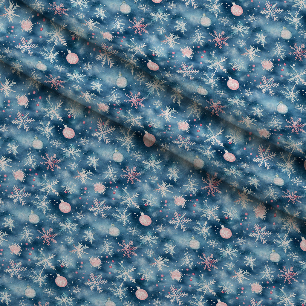Midnight Poinsettia Pattern 9 Minky Fabric — plush minky folded close-up preview (mv-minky-v1:lying)