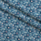 Midnight Poinsettia Pattern 9 Minky Fabric — plush minky folded close-up preview (mv-minky-v1:lying)