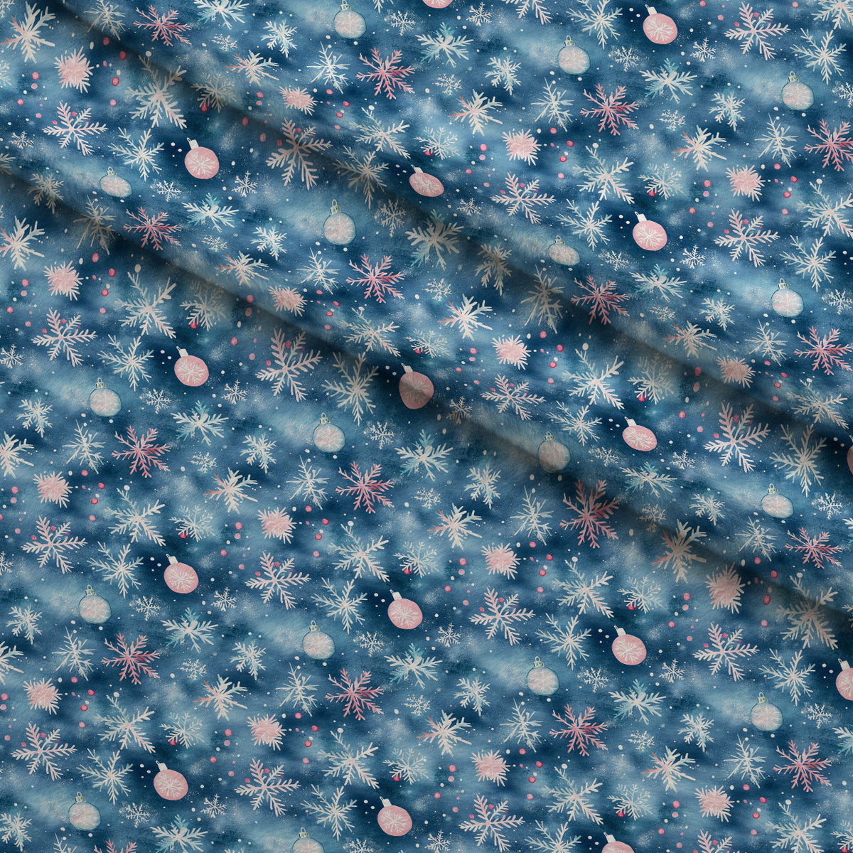 Midnight Poinsettia Pattern 9 Minky Fabric — plush minky folded close-up preview (mv-minky-v1:lying)