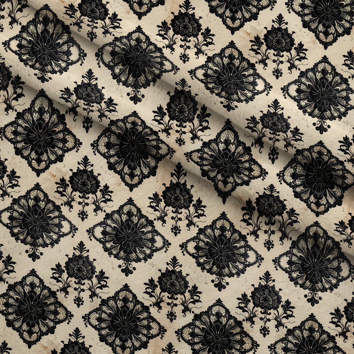 Midnight Rose Court Pattern 13 Minky Fabric — plush minky folded close-up preview (mv-minky-v1:lying)