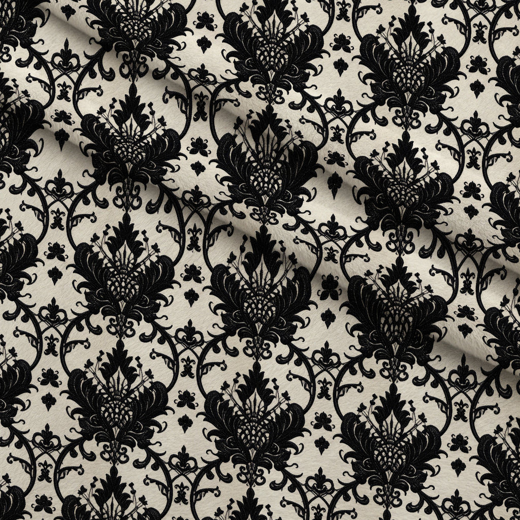 Midnight Rose Court Pattern 16 Minky Fabric — plush minky folded close-up preview (mv-minky-v1:lying)