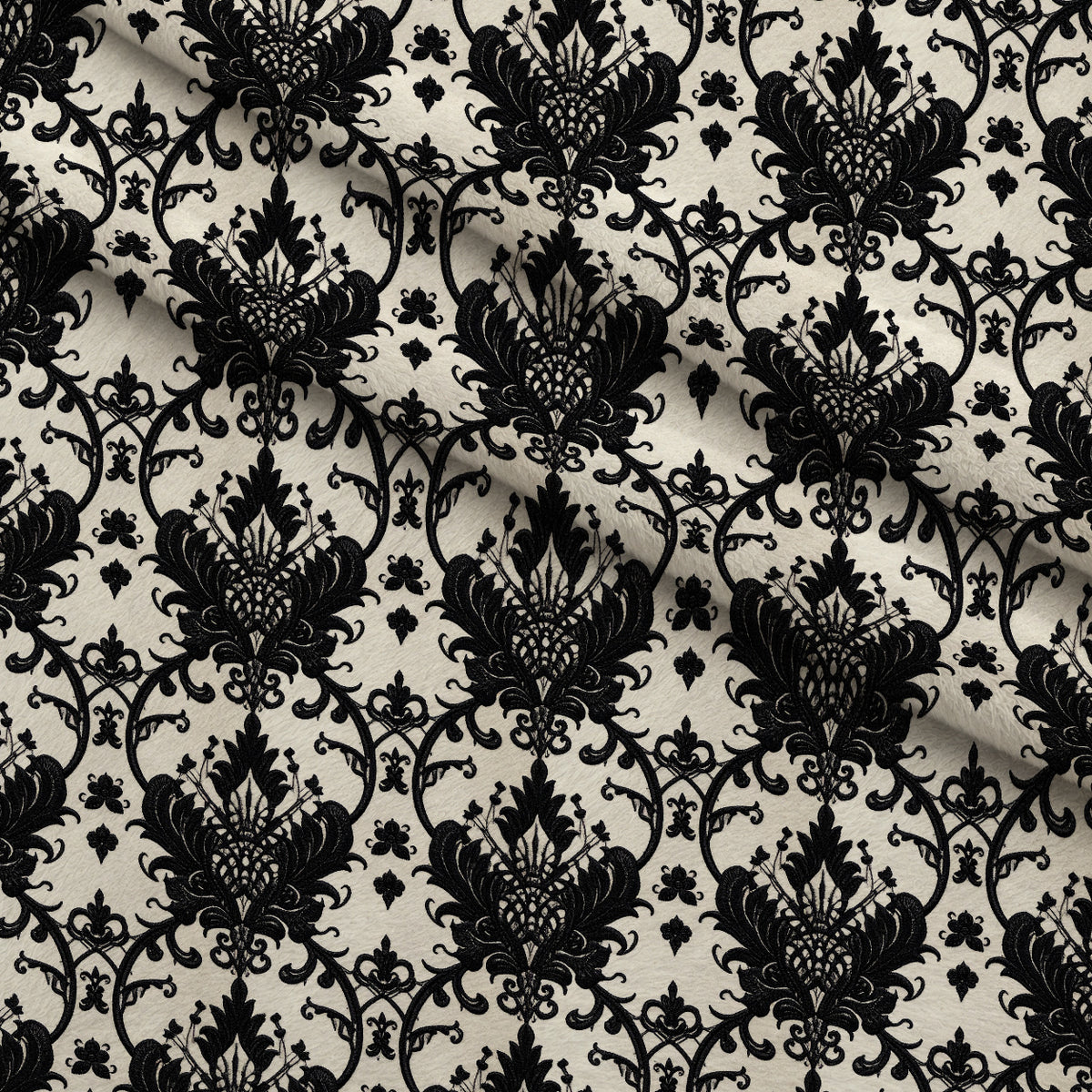 Midnight Rose Court Pattern 16 Minky Fabric — plush minky folded close-up preview (mv-minky-v1:lying)