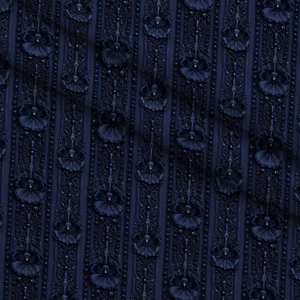 Midnight Rose Court Pattern 18 Minky Fabric — plush minky folded close-up preview (mv-minky-v1:lying)