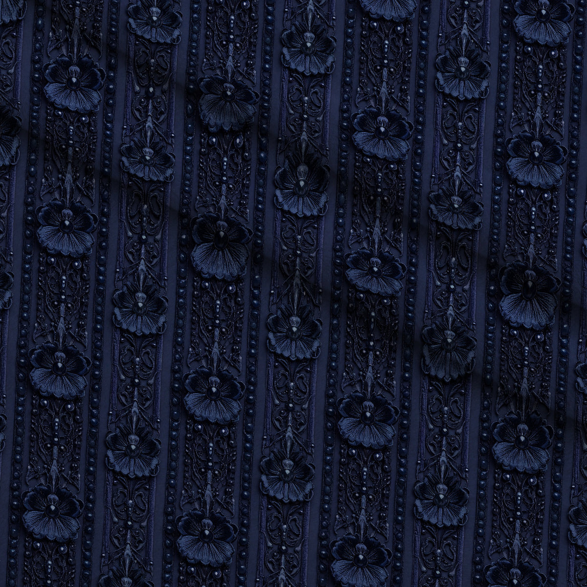 Midnight Rose Court Pattern 18 Minky Fabric — plush minky folded close-up preview (mv-minky-v1:lying)