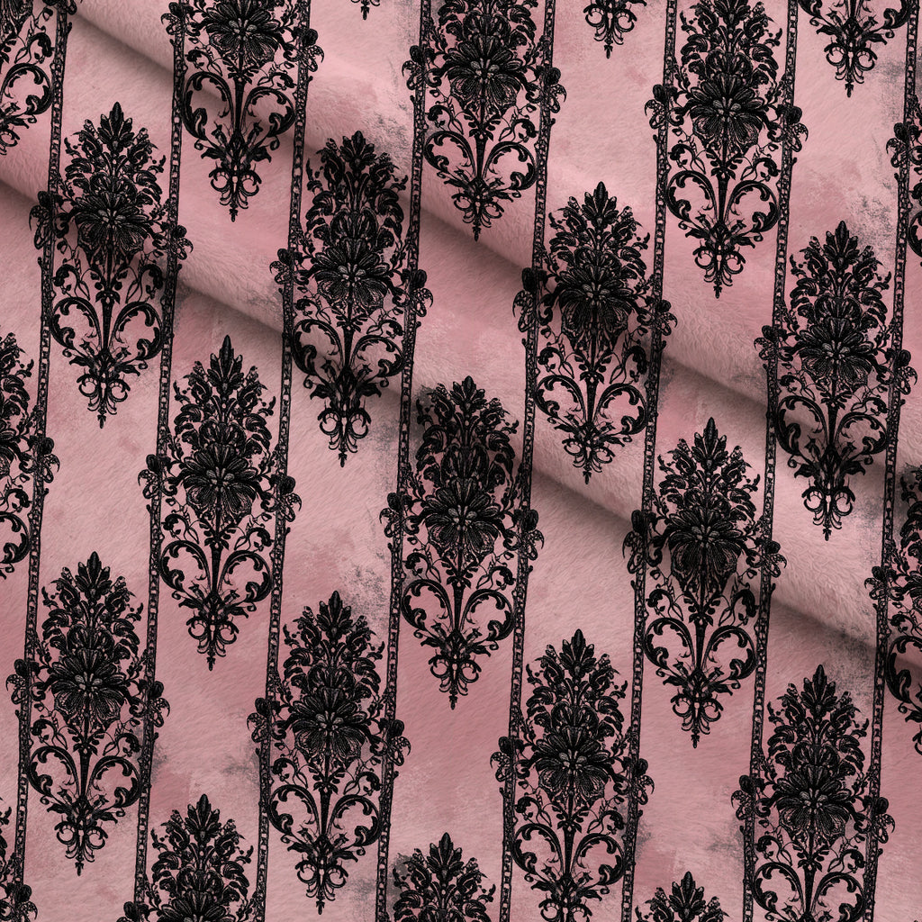 Midnight Rose Court Pattern 19 Minky Fabric — plush minky folded close-up preview (mv-minky-v1:lying)