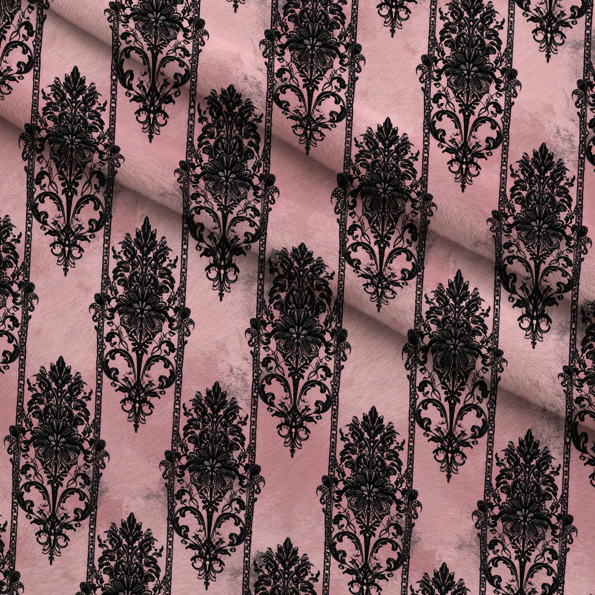 Midnight Rose Court Pattern 19 Minky Fabric — plush minky folded close-up preview (mv-minky-v1:lying)