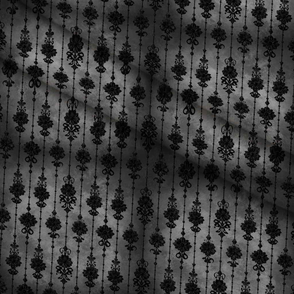 Midnight Rose Court Pattern 2 Minky Fabric — plush minky folded close-up preview (mv-minky-v1:lying)