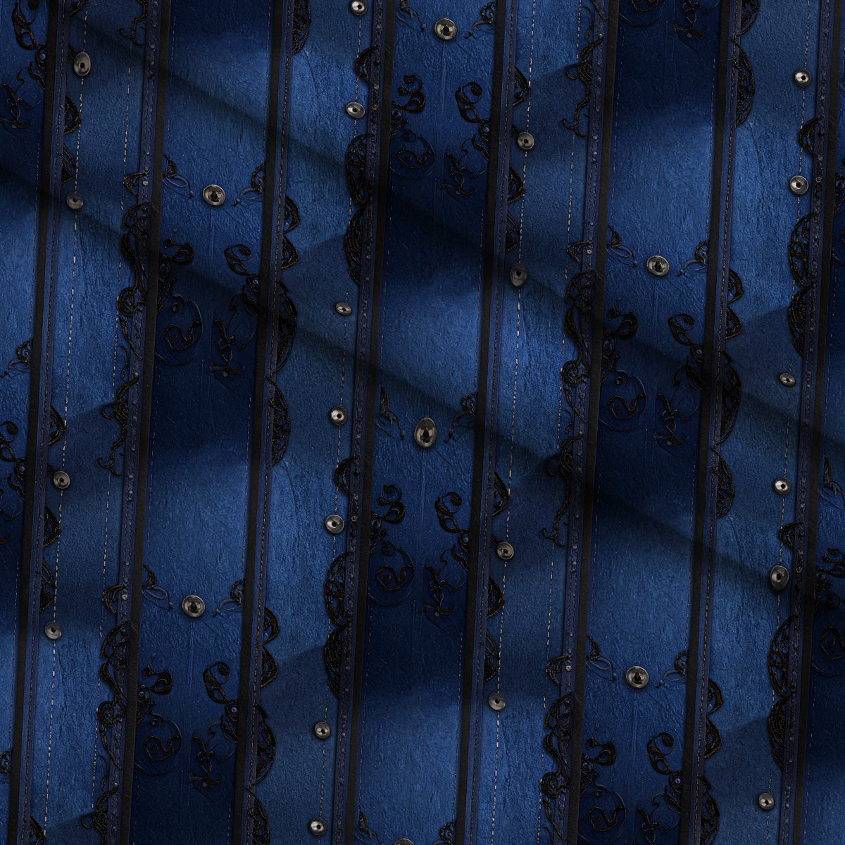 Midnight Rose Court Pattern 7 Minky Fabric — plush minky folded close-up preview (mv-minky-v1:lying)